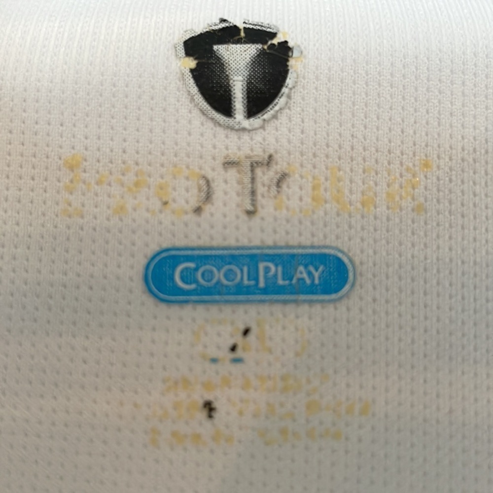 Pro Tour Golf Polo Shirt SZ XL White with Pattern Moisture Wicking Breathable - Picture 8 of 10